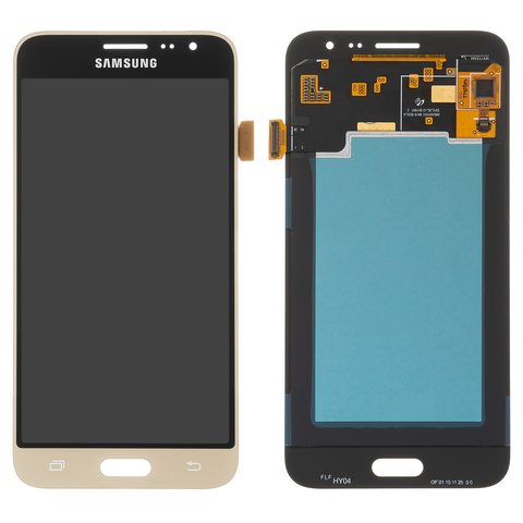 Дисплей для Samsung J320 Galaxy J3 2016 , золотистий, без рамки, Оригінал переклеєне скло 