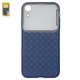 Чехол Baseus для iPhone XR, синий, плетёный, стекло, пластик, #WIAPIPH61-BL03