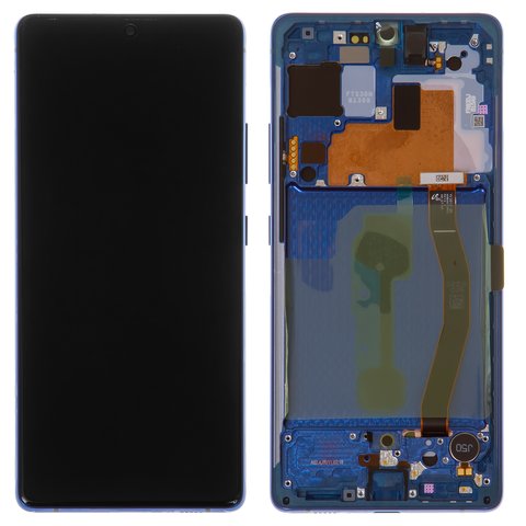 Дисплей для Samsung G770 Galaxy S10 Lite, синий, с рамкой, Original, сервисная упаковка, #GH82 21672C GH82 21992C GH82 22045C