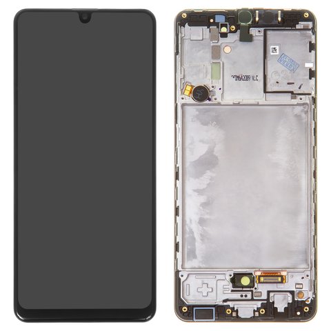 Дисплей для Samsung A315 Galaxy A31, чорний, з рамкою, Original PRC 