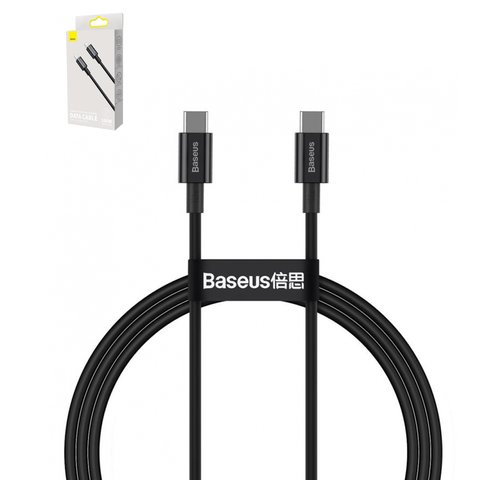 USB кабель Baseus Superior, 2xUSB тип C, 100 см, 100 Вт, чорний, #CATYS B01