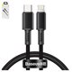USB кабель Baseus High Density Braided, USB тип-C, Lightning, 100 см, 20 Вт, черный, #CATLGD-01