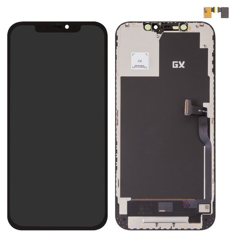 Дисплей для iPhone 12 Pro Max, черный, с рамкой, High Copy, OLED , GX OEM soft