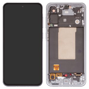 Дисплей для Samsung A566 Galaxy A56, сріблястий, з рамкою, Original PRC , lightgray