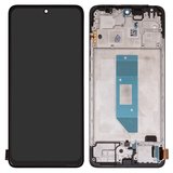 Дисплей для Xiaomi Redmi Note 14 4G, чорний, з рамкою, Сopy, (TFT), 159.6mm, 24117RN76G, 24117RN76O, global version