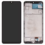 Дисплей для Samsung M325 Galaxy M32, чорний, з рамкою, Сopy, з широким обідком