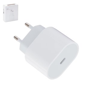Сетевое зарядное устройство A2347 для Apple, 20 Вт, Power Delivery PD , белый, 1 порт, service pack box
