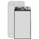 Стекло корпуса для iPhone 5S, iPhone SE, с рамкой, с OCA-пленкой, белое