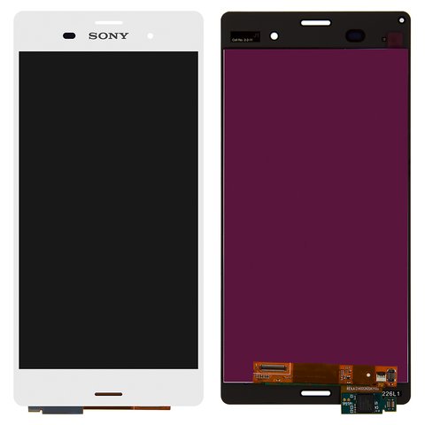 LCD compatible with Sony D6603 Xperia Z3, D6633 Xperia Z3 DS, D6643 Xperia Z3, D6653 Xperia Z3, white, Original PRC  