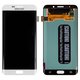 LCD compatible with Samsung G928 Galaxy S6 EDGE Plus, (white, original (change glass) )