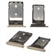 SIM Card Holder compatible with HTC One A9, (golden, with MMC holder, set)