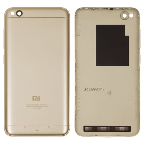 Housing Back Cover compatible with Xiaomi Redmi 5A, golden, CN version dual stand by  
