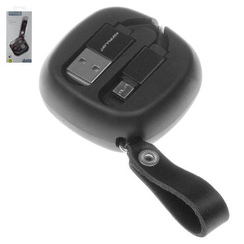 USB Cable Konfulon S79, USB type A, micro USB type B, 100 cm, 2 A, black 