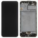 LCD compatible with Samsung M315 Galaxy M31, (black, with frame, Original, service pack) #GH82-22405A/GH82-22631A