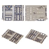 SIM Card Connector compatible with Samsung A202 Galaxy A20e, A405 Galaxy A40, (with memory card connector)