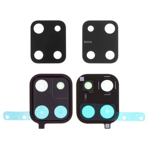 Camera Lens compatible with Samsung N770 Galaxy Note 10 Lite, black, with frames 
