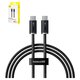 Cable USB Baseus Dynamic 3 Series, 2xUSB tipo-C, 100 cm, 100 W, negro, #P10367000111-00