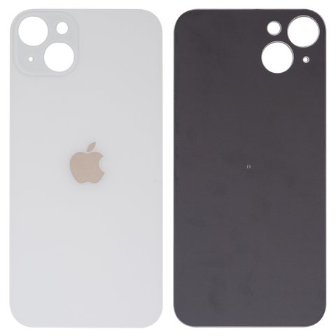 Housing Back Cover compatible with iPhone 14 Plus, white, no need to remove the camera glass, Starlight, big hole 