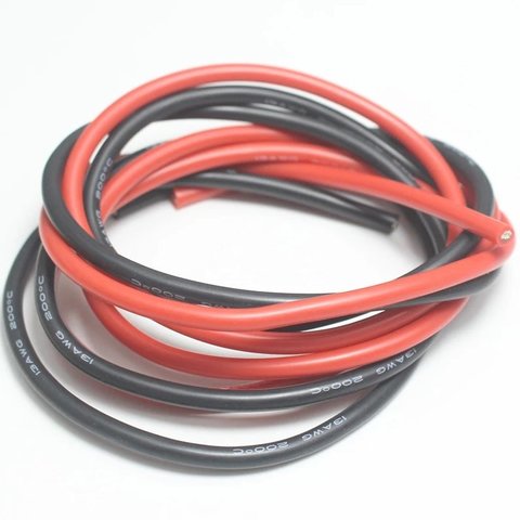 Wire In Silicone Insulation 13AWG, 2.5 mm², 1 m, red, UL3135 