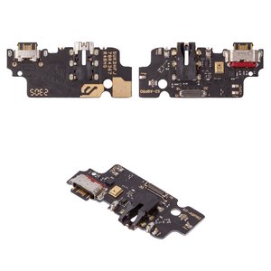 Flat Cable compatible with Umidigi A9 Pro, headphone connector, charge connector, with microphone, with components, High Copy, charging board 