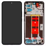 Pantalla LCD puede usarse con Oppo Reno12 Pro (CPH2629), negro, con marco, Original (PRC), space brown