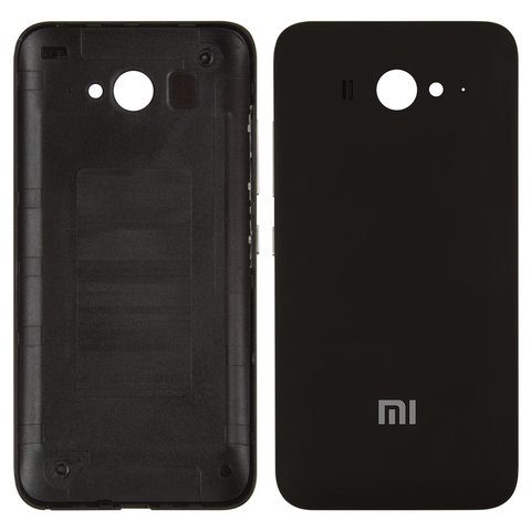 Housing Back Cover compatible with Xiaomi Mi 2, Mi 2S, black, with side button 