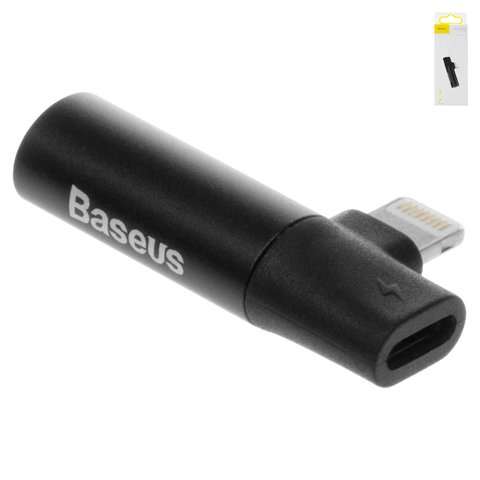 Adapter Baseus L43, from Lightning to 3.5 mm 2 in 1, doesn't support microphone , TRS 3.5 mm, Lightning, black, 2 A  #CALL43 01