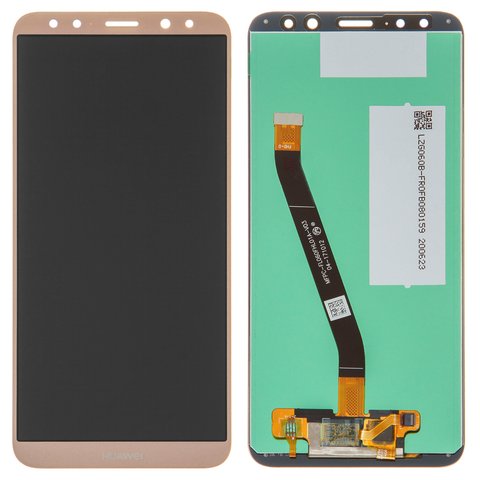 LCD compatible with Huawei Mate 10 Lite, golden, without frame, High Copy, RNE L01 RNE L21 