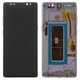 LCD compatible with Samsung N950F Galaxy Note 8, (purple, with frame, original (change glass) , orchid gray)