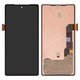 LCD compatible with Google Pixel 7a, (black, with frame, Original (PRC))