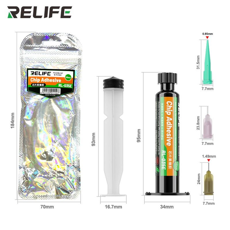 Glue RELIFE RL-035E, (black, UV, 10 ml, compound) - GsmServer