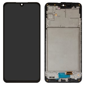 LCD compatible with Samsung A165 Galaxy A16, black, with frame, High Copy, OLED  