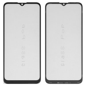 Housing Glass G+OCA PRO compatible with Motorola Moto E20 XT2155, with OCA film, black 
