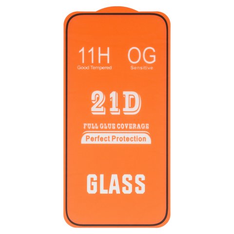 Tempered Glass Screen Protector compatible with Apple iPhone 16, Full Glue, compatible with case, without package, without wipes , black 