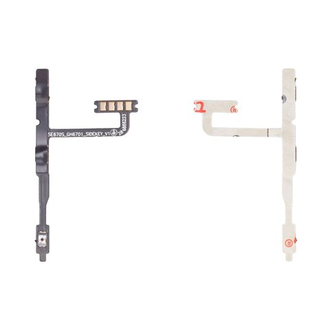 Flat Cable compatible with ZTE Blade A34, Blade A54, start button, sound button 