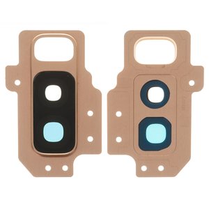 Vidrio de cámara puede usarse con Samsung G965 Galaxy S9 Plus, dorado, con marcos, sunrise gold