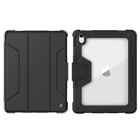 Funda Nillkin Bumper iPad Leather Cover puede usarse con Apple iPad Pro 12.9 2015 1h Gen , negro, transparente, resistente a golpes, libro, con estampado, plástico, A1895 A1876 A1983 2018 Version , #6902048171220