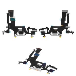 Cable flex puede usarse con iPhone 11, del conector de carga, del conector de auriculares, blanco, con micrófono, HC