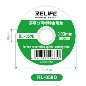 Hilo para separar el vidrio RELIFE RL 059D, 0.03 mm, 100 m