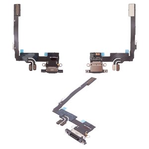 Cable flex puede usarse con iPhone 16 Pro, del conector de carga, negro, con micrófono, HC, black titanium