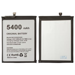 Batería BAT20X965400 puede usarse con Doogee X96, X96 Pro, Li ion, 3.85 V, 5400 mAh, Original PRC 