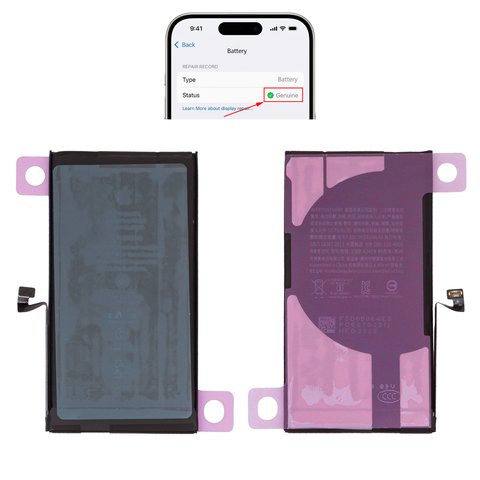 Batería puede usarse con iPhone 12, iPhone 12 Pro, Li ion, 3.83 V , 3310 mAh, mayor capacidad, sin mensaje de error, A2479 , genuine IC