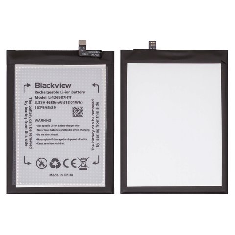 Batería Li426587HTT puede usarse con Blackview A100, Li ion, 3.85 V, 4680 mAh, Original PRC 