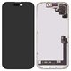 Pantalla LCD puede usarse con iPhone 17, negro, con marco, vidrio reemplazado