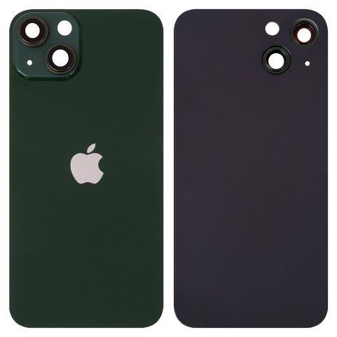 Panel trasero de carcasa puede usarse con iPhone 13, verde, con vidrio de cámara, small hole