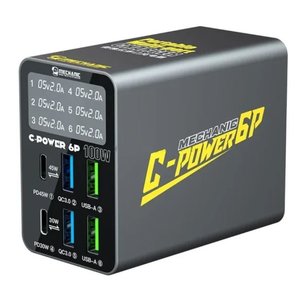 Adaptador de red Mechanic C Power 6P, 100 W, Quick Charge, Power Delivery PD , 6 puertos