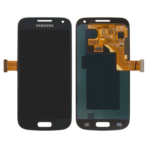 Дисплей для Samsung I9190 Galaxy S4 mini, I9192 Galaxy S4 Mini Duos, I9195 Galaxy S4 mini, синій, без рамки, Оригінал переклеєне скло 