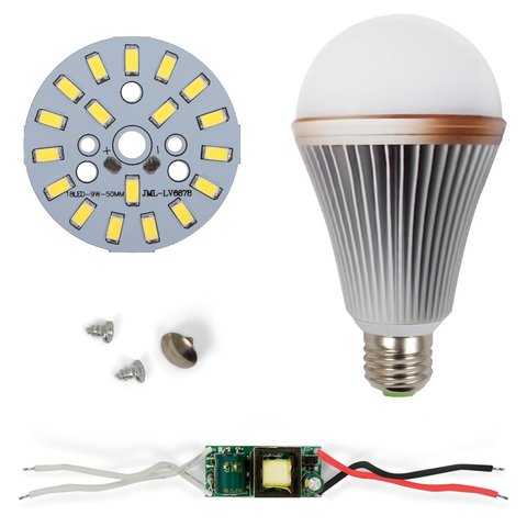 Комплект для збирання LED лампи SQ Q24 5730 E27 9 Вт – холодний білий