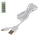 USB кабель Bilitong для мобільних телефонів; планшетів, USB тип-A, micro-USB тип-B, 150 см, білий