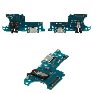 Шлейф для Samsung A035F Galaxy A03, конектора навушників, конектора зарядки, з компонентами, Original PRC , плата зарядки